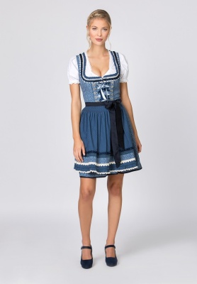Mini dirndl 2 részes 55 cm Angelica blau - Csak raktárról! (44)