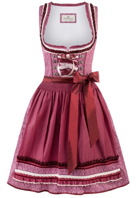 Mini dirndl 2 részes 55 cm Angelica bordeaux