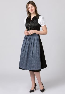 Midi dirndl 1 részes 70 cm Daphne schwarz