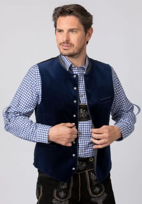 Népviseleti mellény Lorenzo indigo