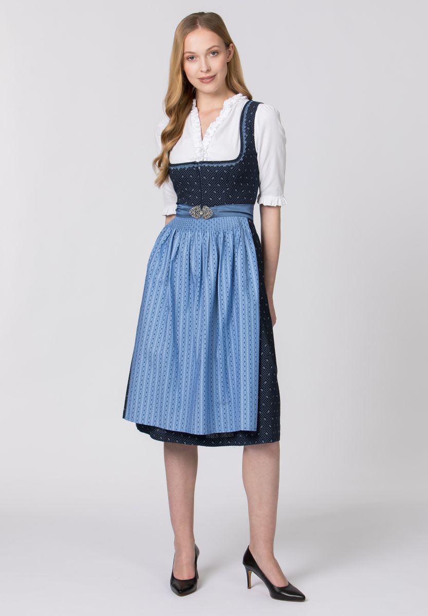 Midi dirndl 2 részes 70 cm Dunja blau