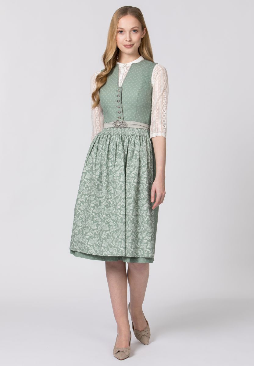 Midi dirndl 2 részes 70 cm Franka Salbei
